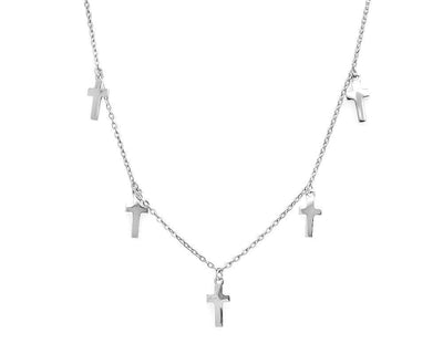 Lănțișor din argint Crosses Around - Vagance Jewelry