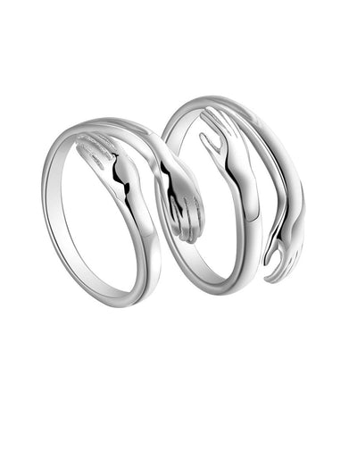 Set inele din argint, pentru cupluri - Raelyn - Vagance Jewelry
